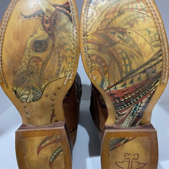 Brown Leather Western Boots for Men - Picture 4 of 5